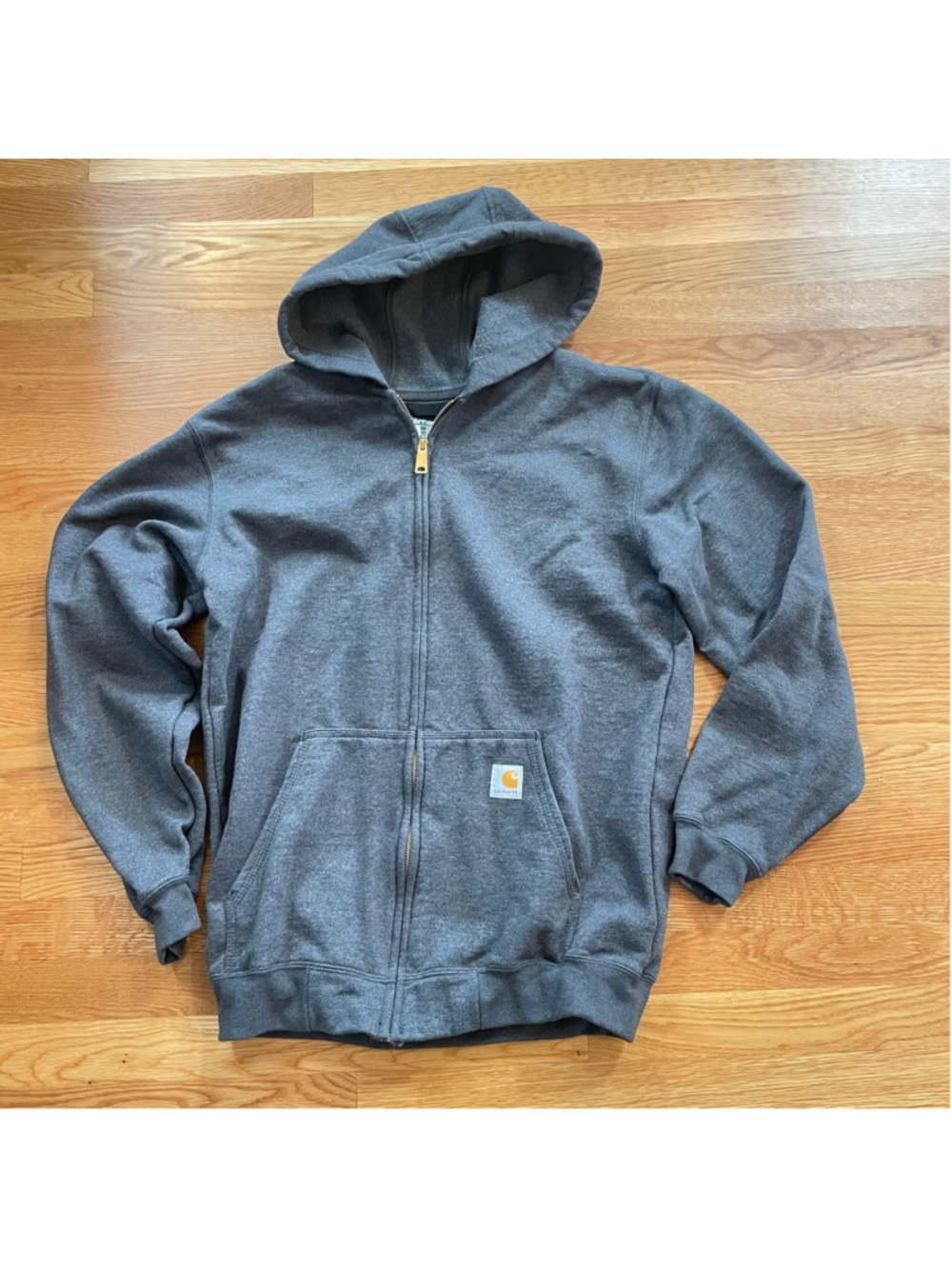 Carhartt Gray Zip Hoodie Sweatshirt Men's Medium